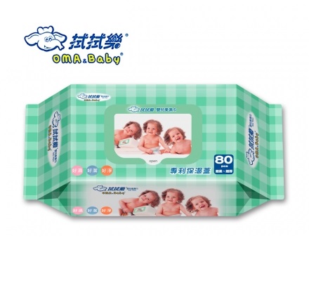 拭拭樂-超柔超厚嬰兒柔濕巾-專利保濕蓋80抽*12包/箱購