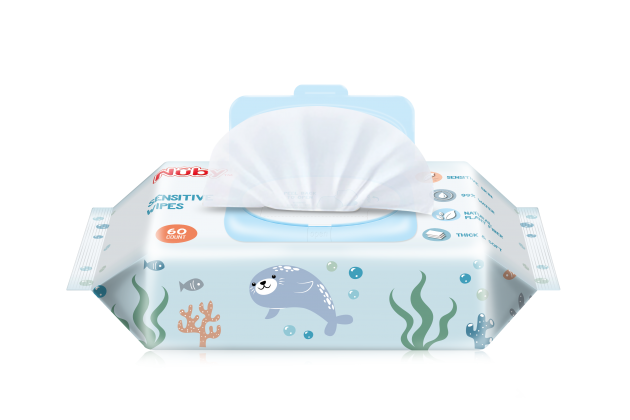 【美國Nuby】 海洋系列極厚柔濕巾(箱購16包)