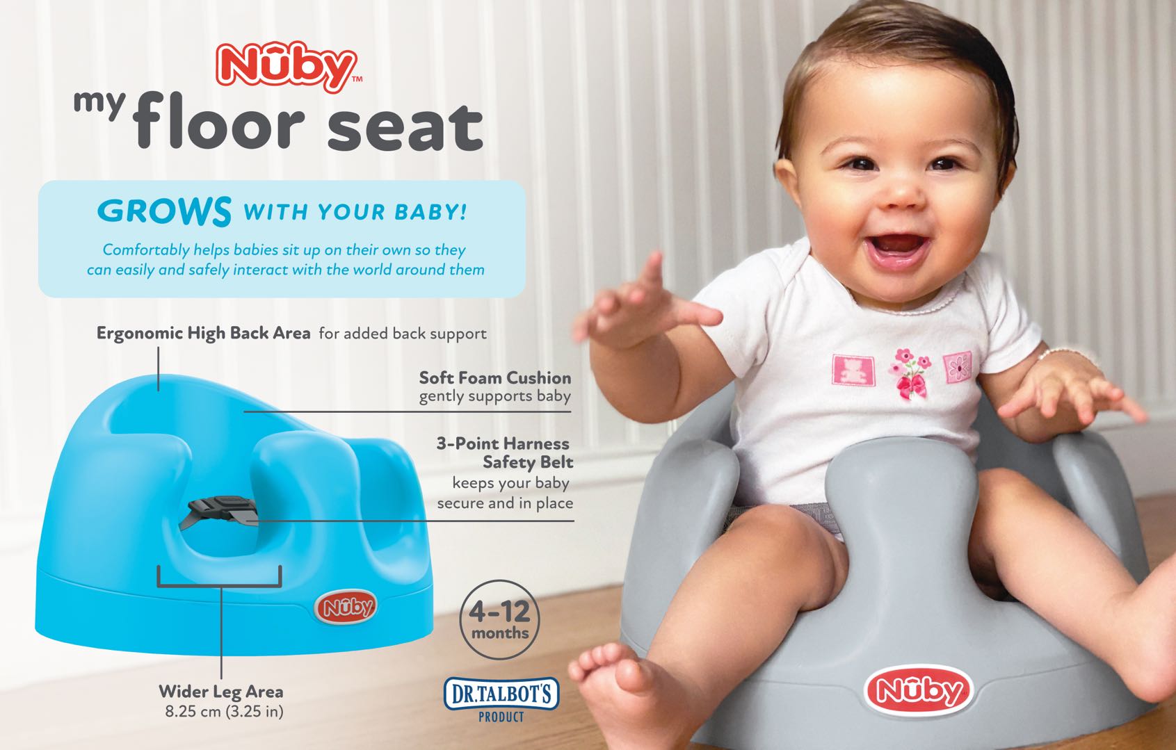 Nuby 兩用幫幫椅 幫寶椅 寶寶學坐椅 嬰兒座椅 兒童餐椅 800894 不含餐盤配